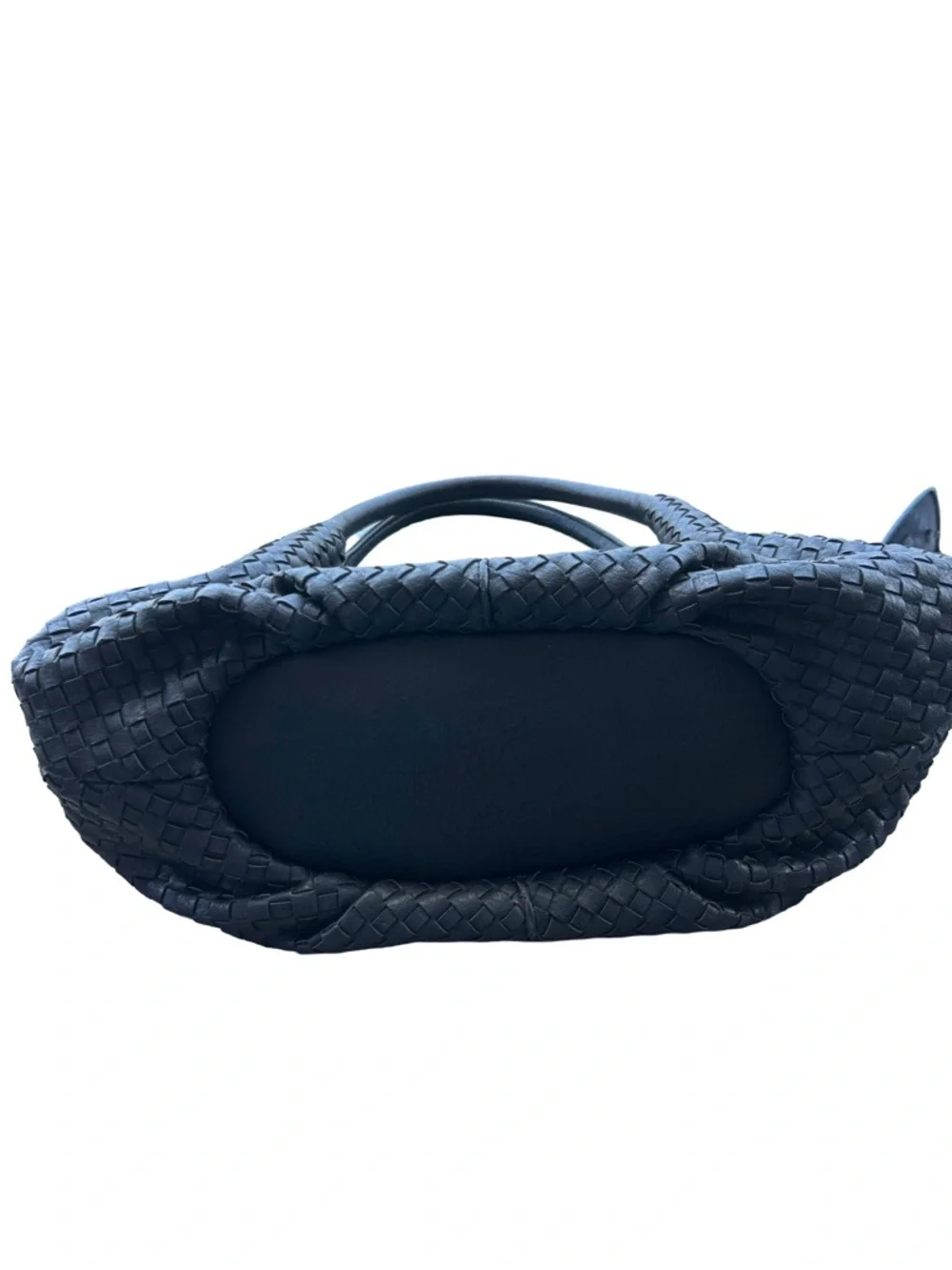 Hayden by Hayden Harnett Woven Basket Weave Hobo Bag in Dark Blue